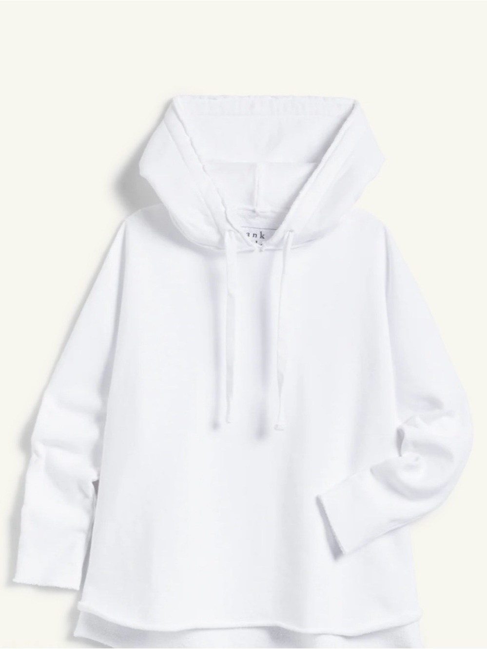 Frank & Eileen “Kane” White long sleeve, hooded sweatshirt - M (gently worn) - Picture 4 of 7
